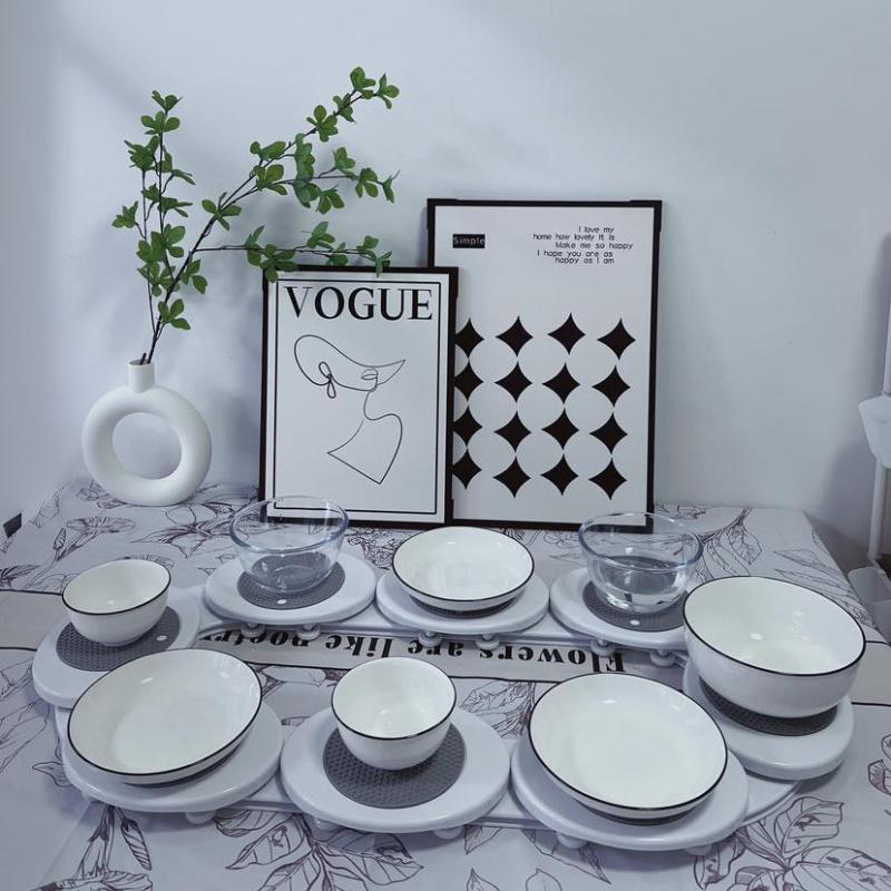 Rotating Dining Table Tray (8 plates)