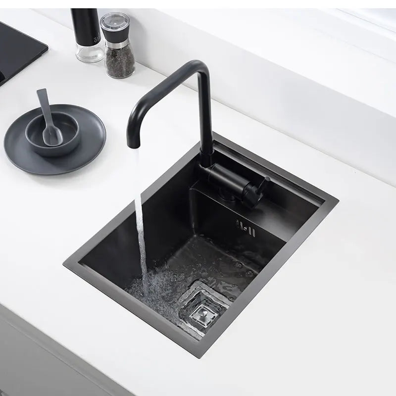 Hidden Black Kitchen Sink - Hocozy