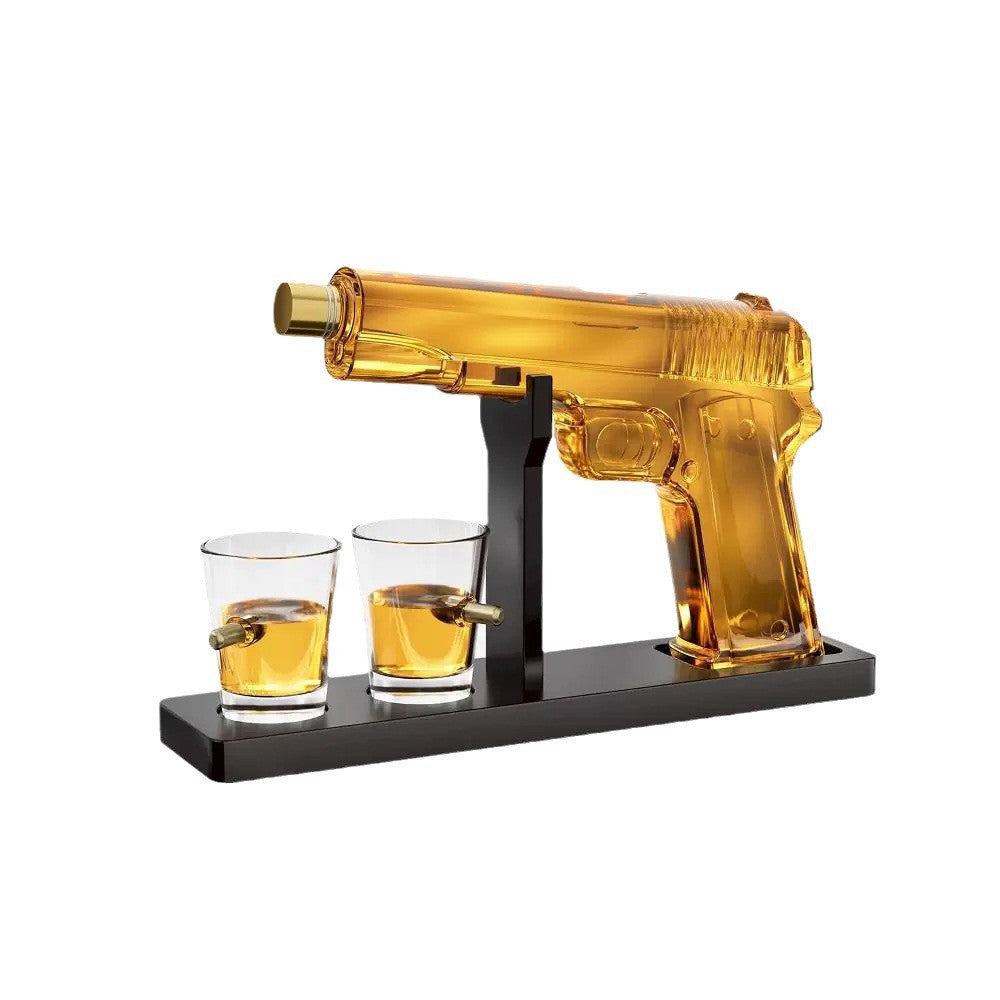 Creative pistol decanter glass pistol dispenser household whiskey drinkware wholesale