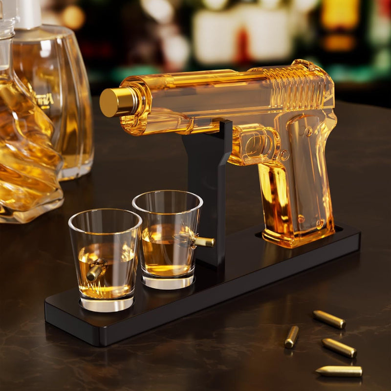 Creative pistol decanter glass pistol dispenser household whiskey drinkware wholesale