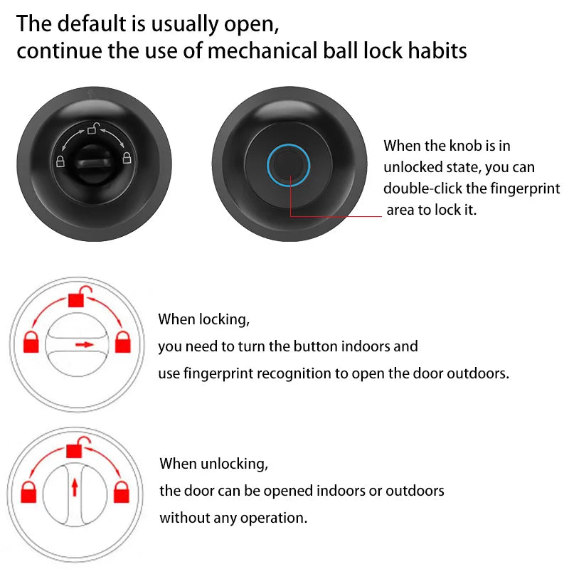 Biometric Fingerprint Smart Door Lock - Hocozy