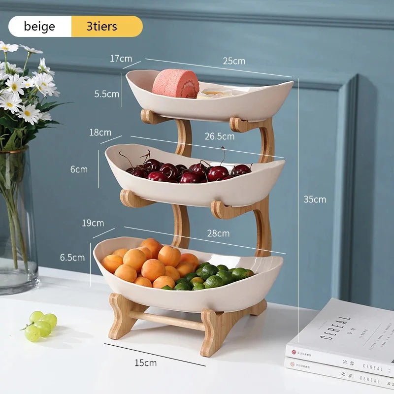 Table Plates with Separate Sections for Fruits - Hocozy