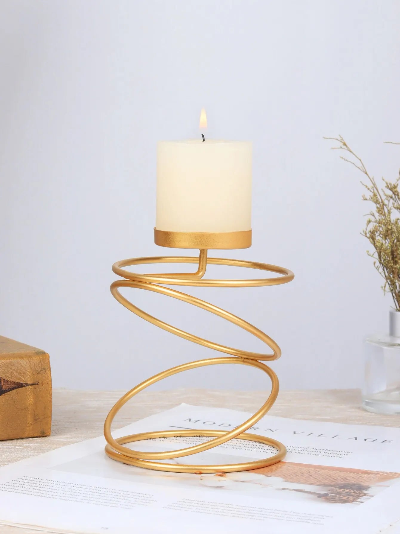 Ins Luxury Style Metal Candle Holders Simple Golden Wedding Decoration Bar Party Living Room Decor Home Decor Candlestick - Hocozy Golden