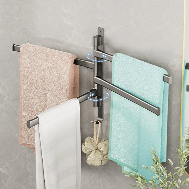 Rotatable Bathroom Towel Rack - Hocozy