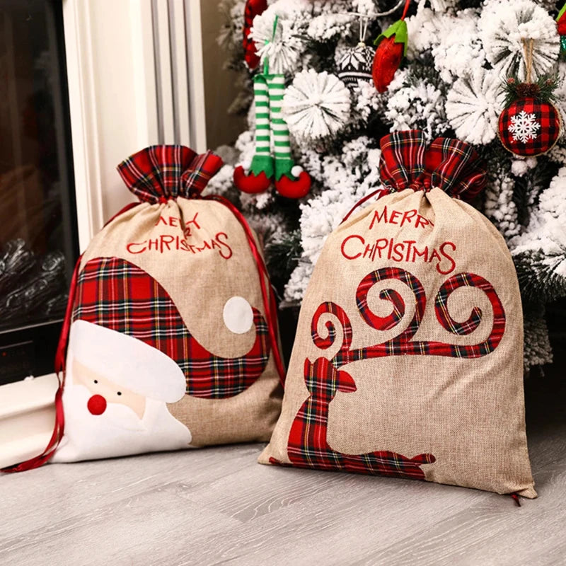 Large Christmas Gift Bag with Drawstring - Hocozy