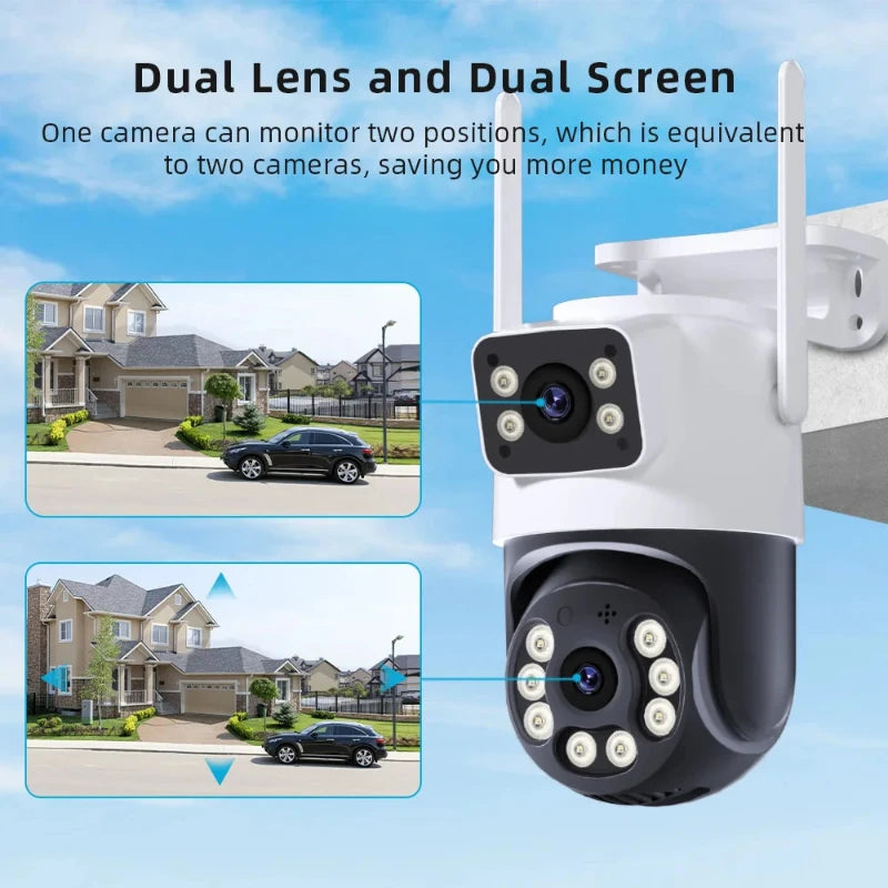 Dual Lens Wifi Camera 4K 8MP - Hocozy