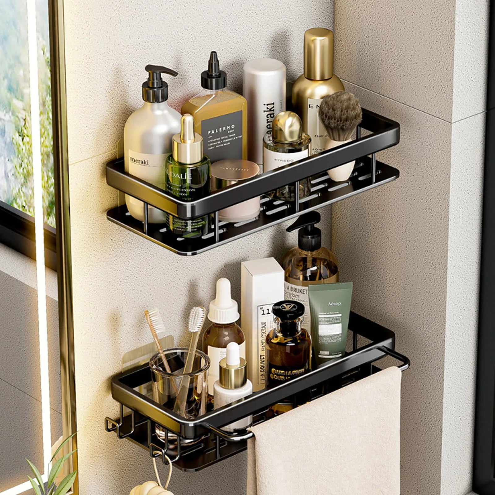 Aluminum Bathroom Shelf (no drill) - Hocozy