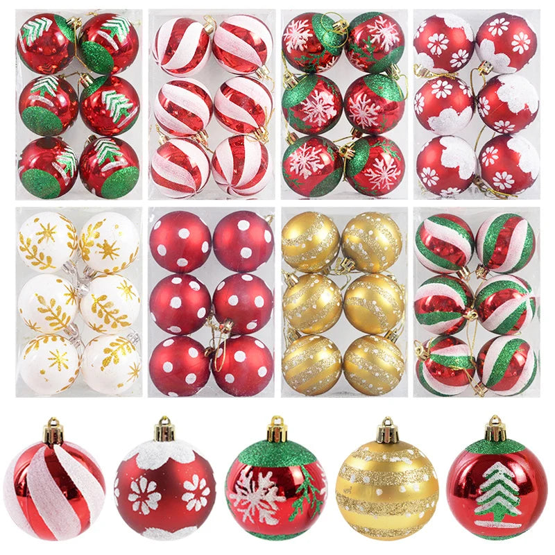 Small 6Pcs/box Christmas Ball Ornaments - Hocozy