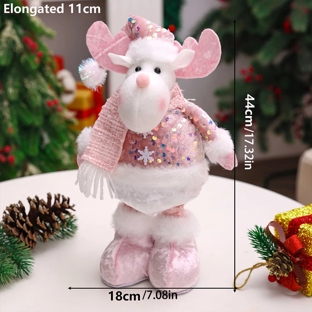 Pink SparklyTelescopic Doll Christmas Decorations - Hocozy