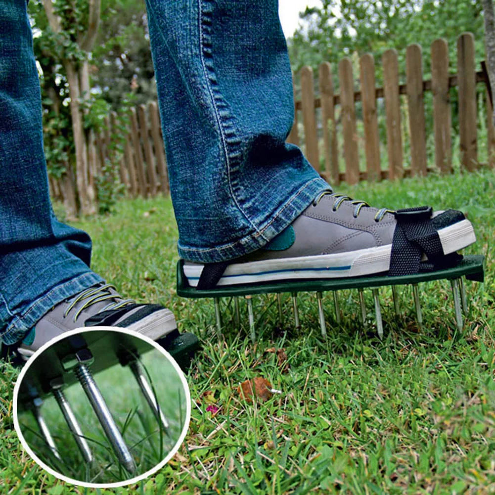 Garden Nail Shoes Grass Loose Soil Tool 5cm Long Nail Lawn Aerator Grass Spikes Shoes Self-Leveling Epoxy Yard Grass Cultivator - Hocozy 