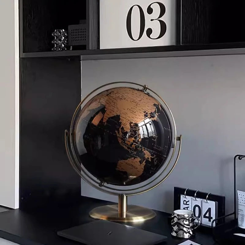 Metal Base World Globe - Hocozy