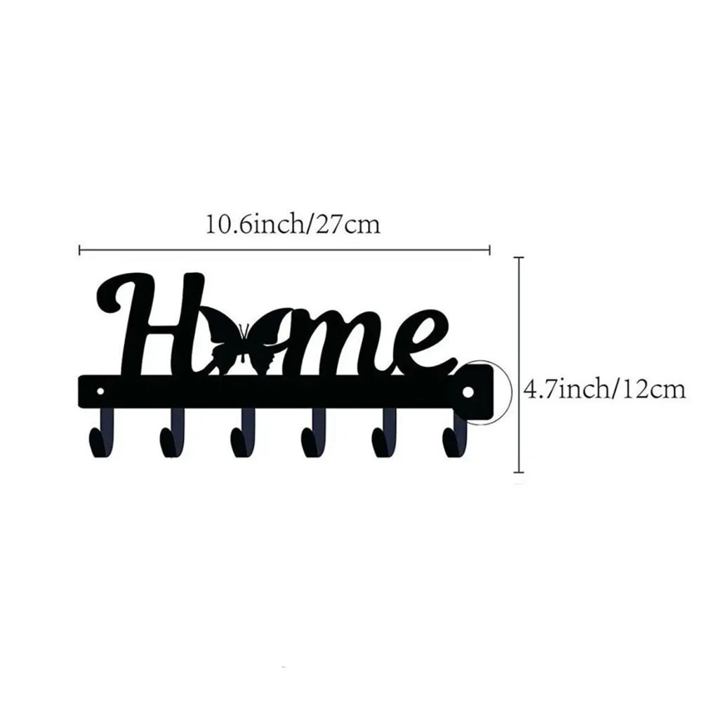 Key Holder for Wall Decorative, Key Rack for Wall, Metal Wall Decor for Office, Hallway, Entryway, Key Hooks Hanging Keys - Hocozy TY2815-01