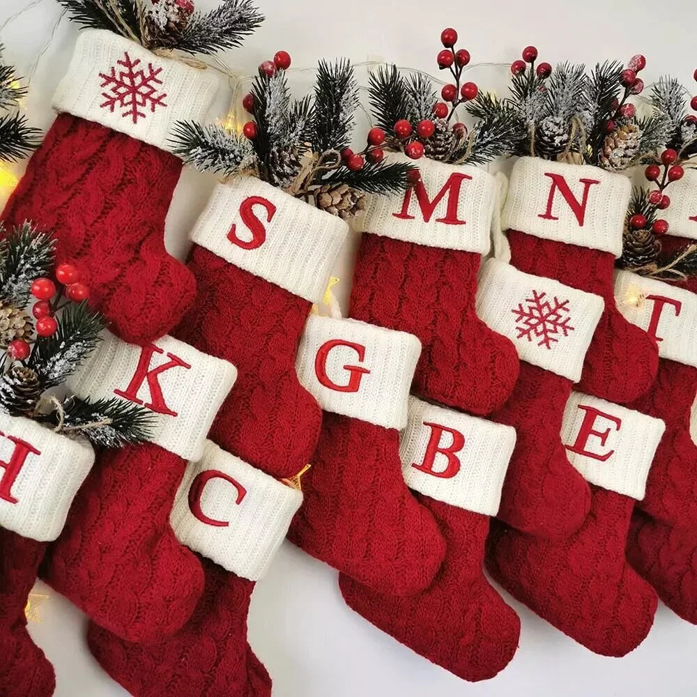 Christmas Socks with Letters - Hocozy