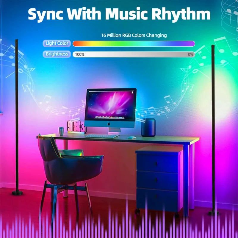 RGB LED Music Sync Floor Lamp - Hocozy