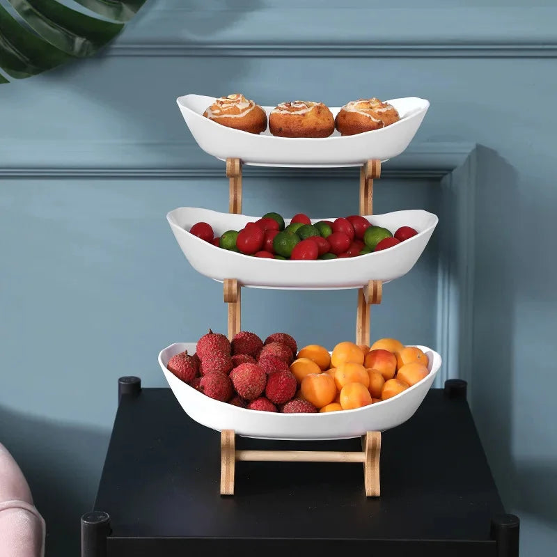 Table Plates with Separate Sections for Fruits - Hocozy