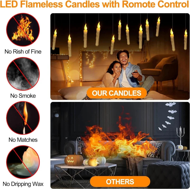 Magic Floating LED Candles with Remote Control - Hocozy