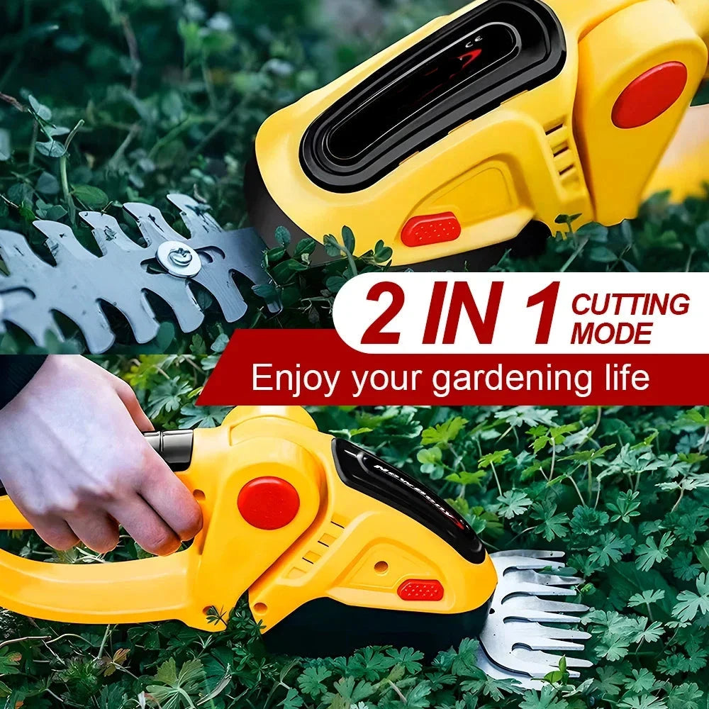 2 IN 1 Cordless Electric Hedge Trimmer - Hocozy