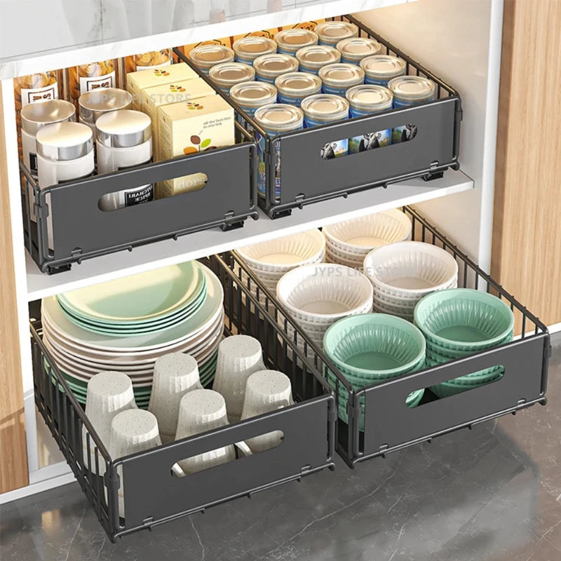 Storage Rack Pull Out Cabinet Organizer - Hocozy