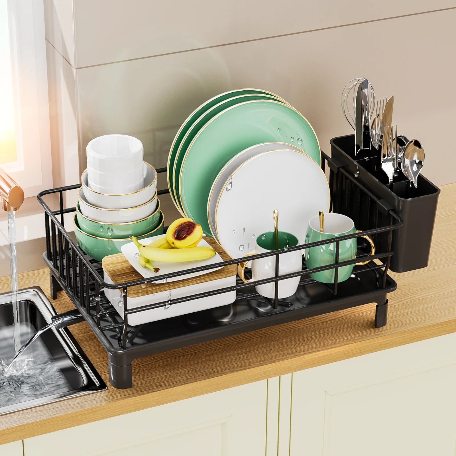 Black Dish Drying Rack - Hocozy