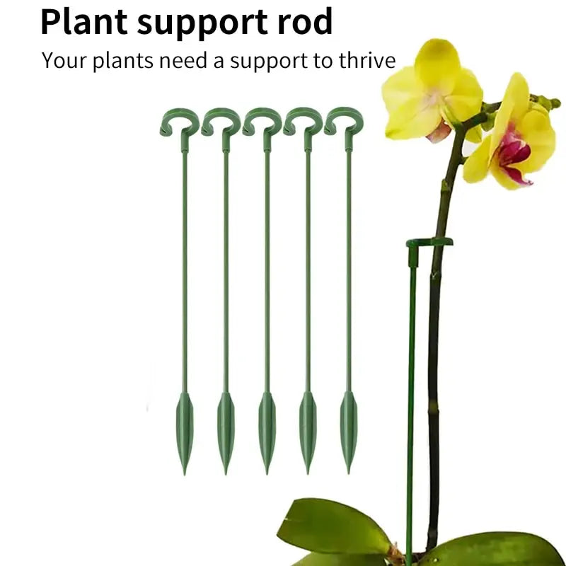 10pcs 27cm Horticultural Flower Stand Bracket, Potted Plant Flower Shape Support Rod, Fixed Anti Lodging Leaf Guard Frame - Hocozy 