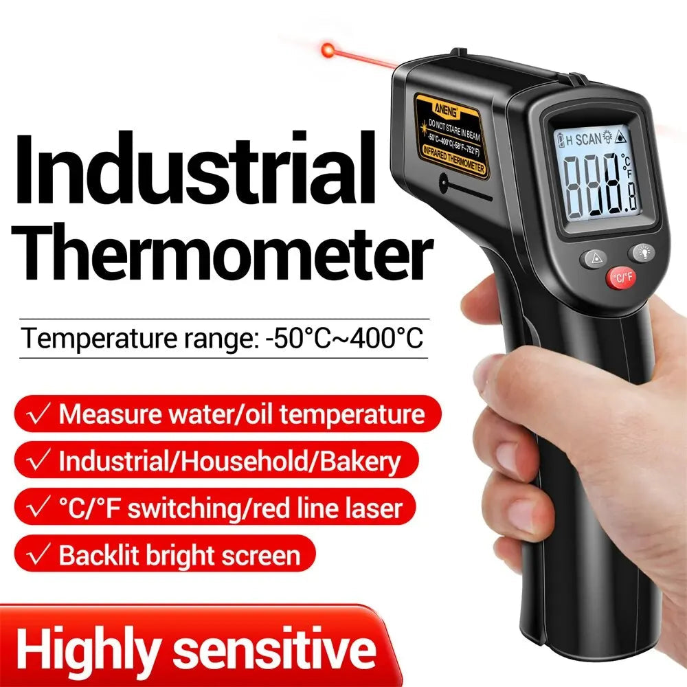 Celsius Display Digital Infrared Thermometer Highly Sensitive Non-contact Temperature Measuring Gun Hygrometer - Hocozy 