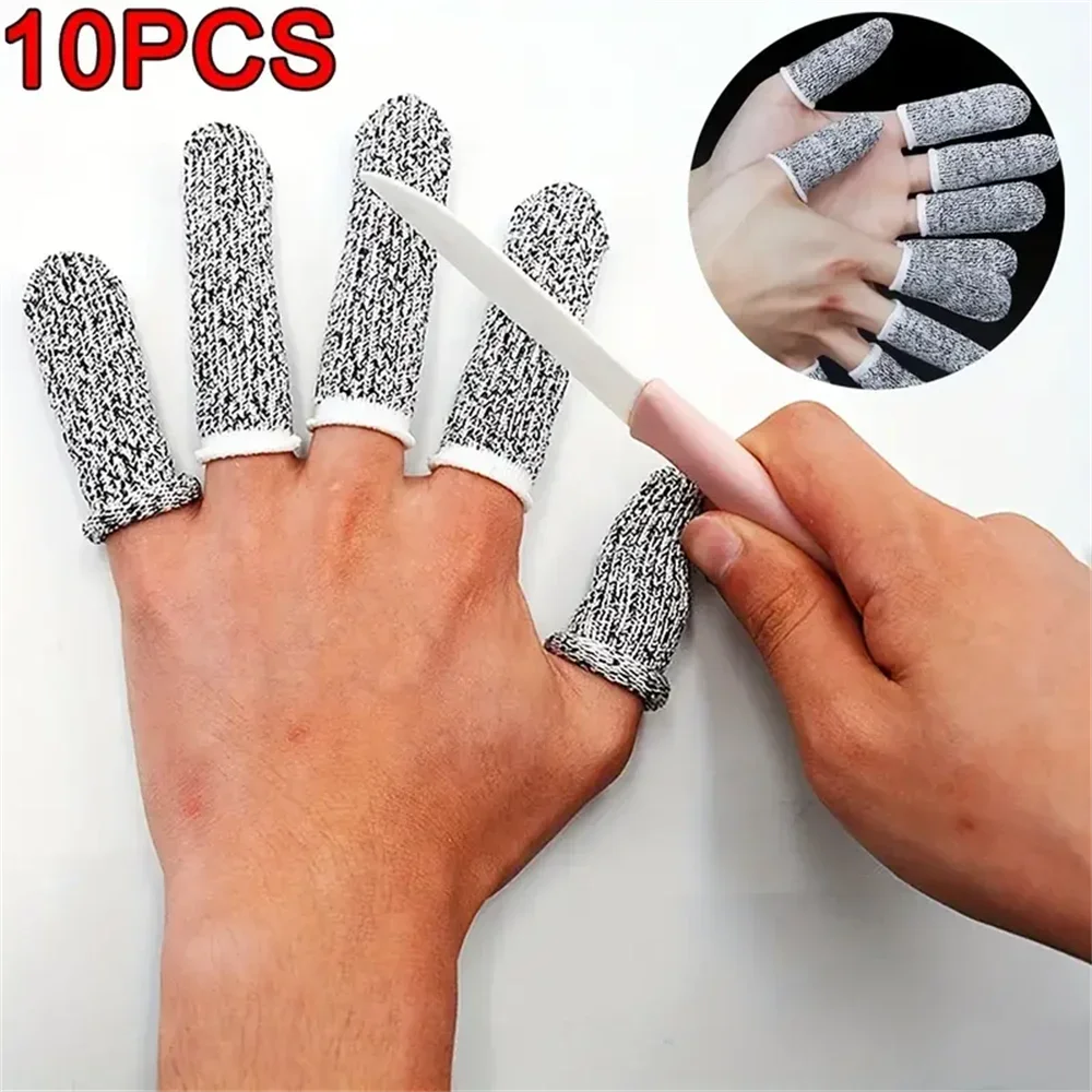 Anti-Cut Finger Cover Finger Protector Sleeve 10pcs 5-level Elastic Wear-resistant Finger Sleeves Finger Sleeves For Protection - Hocozy 