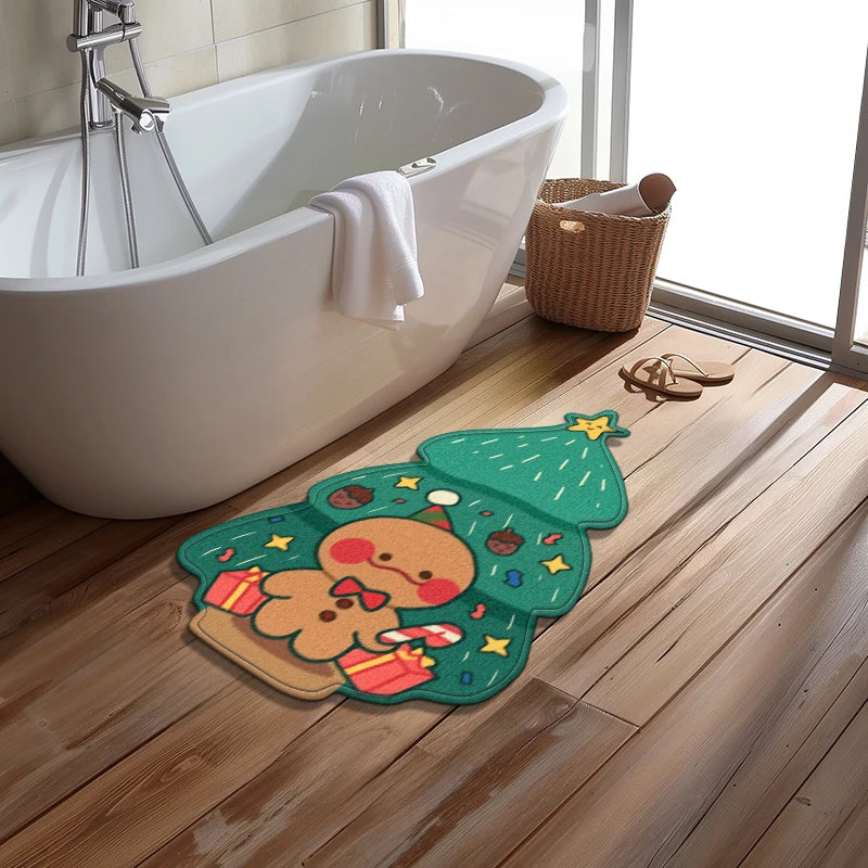 Christmas Doormat with Gingerbread - Hocozy