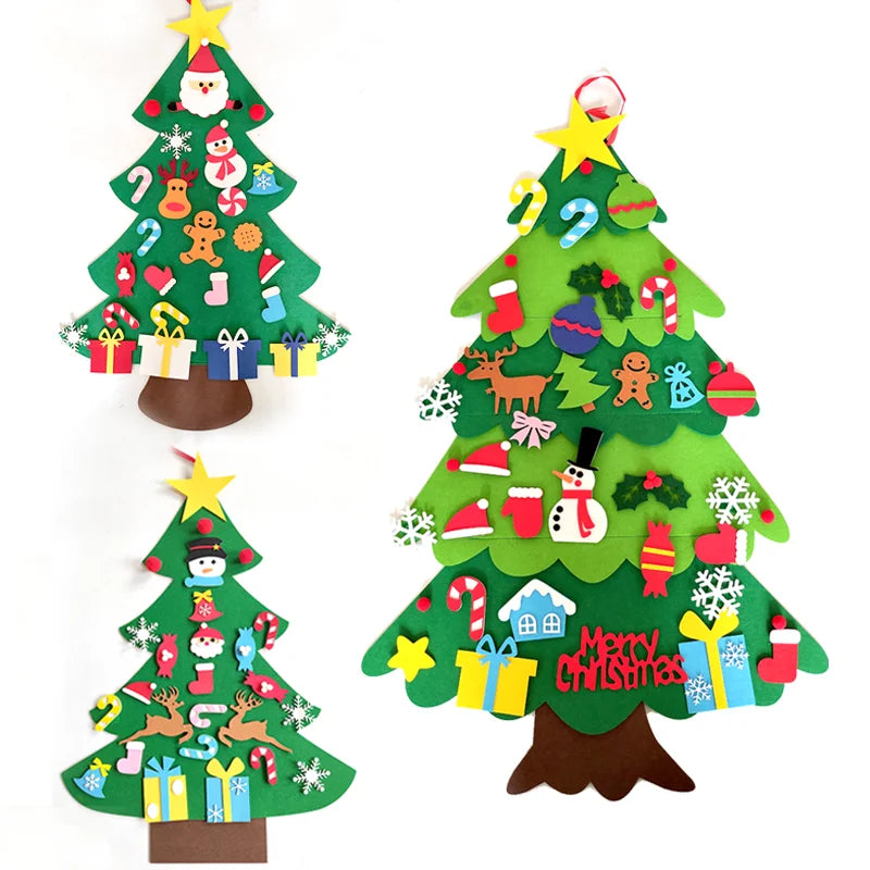 DIY Felt Christmas Tree Decoration for Kids Activity - Hocozy