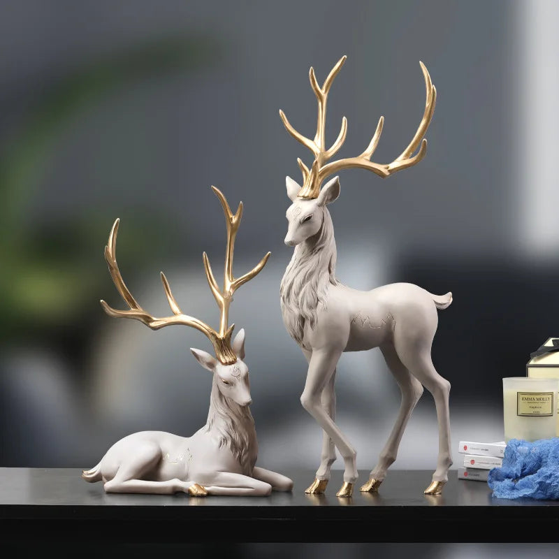 Fancy Deer Statue for Home Decoration - Hocozy