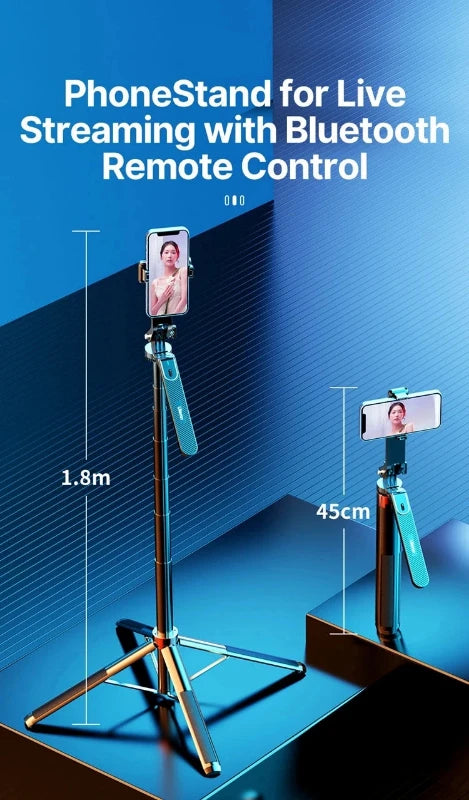 1.8m Selfie Stick Tripod for Mobile Phone - Hocozy