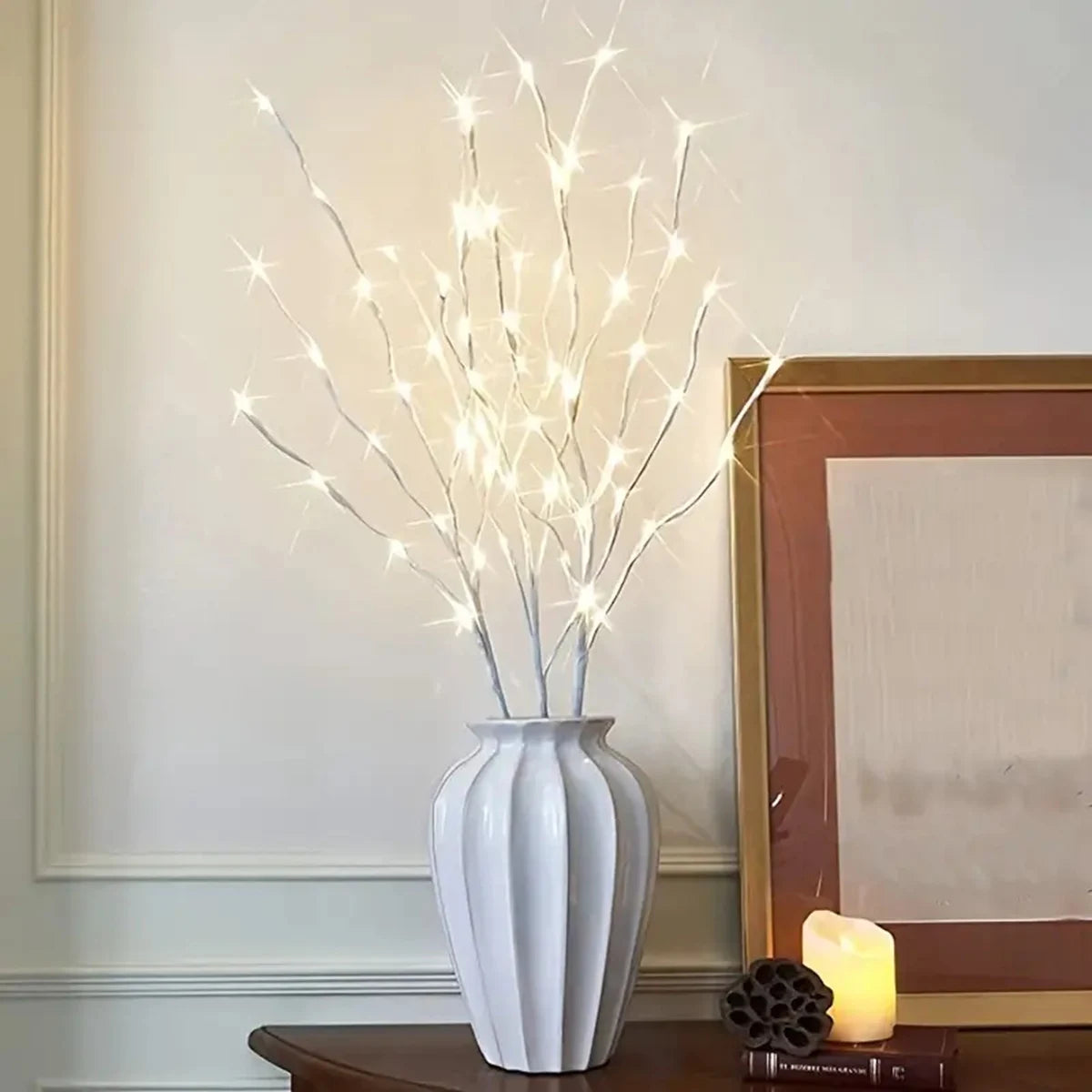 White Birch Branch Light with 20 LEDs - Hocozy