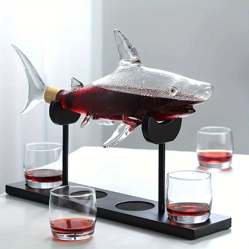 Impress your guests with our elegant Shark Shaped Wine Decanter, designed for easy pouring and versatile use.